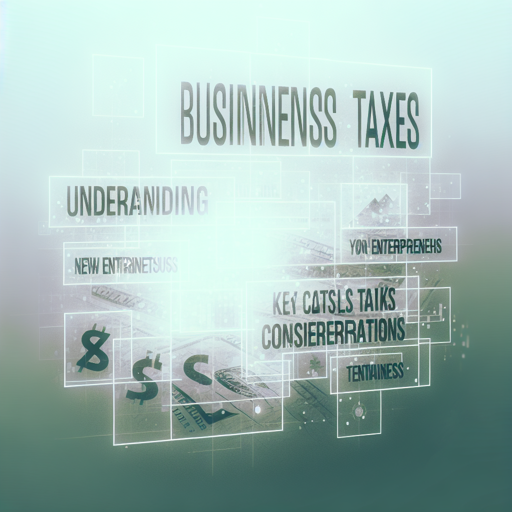 Understanding Business Taxes: Key Considerations for New Entrepreneurs